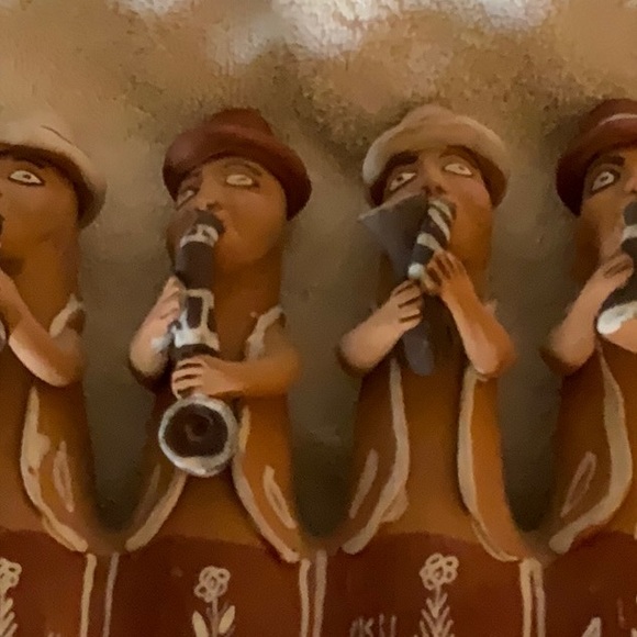 Vintage Peruvian folk art  terra-cotta Clay band of musicians figurine - Picture 4 of 8